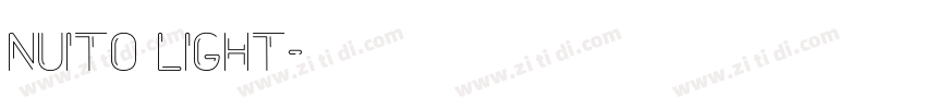 Nuito Light字体转换 Nuito Light字体转换
